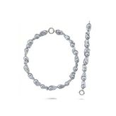 Gri Barok İnci Kolye Bileklik Set