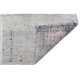 Gri Ekru Soyut Desenli El Dokuma Kilim Modern Salon Yatak Odası Koridor Kullanışlı Tek Parça