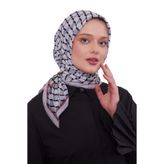 Gri Küp Desen Soft Eşarp