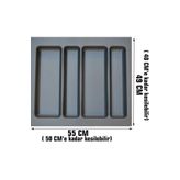 Gri Lüx 55 Cm X 49 Cm Çekmece Içi Kepçelik - 50 Cmx 40 Cm? Ye Kadar Kısalır ( Kaşıklık )
