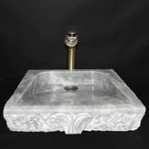 Gri Mermer Saray İşlemeli Lavabo