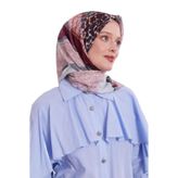 Gri Şerit Desen Pamuk Eşarp