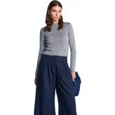 Gri Triko Crop Kazak - S - Gri Melanj