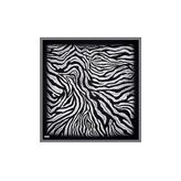 Gri Zebra Desen Twill İpek Eşarp