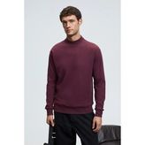 Grimelange Quılla Erkek Yarım Balıkçı Basic Bordo Sweatshirt - 2XL