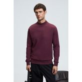 GRIMELANGE QUILLA Erkek Yarım Balıkçı Basic Bordo Sweatshirt