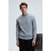 Grimelange Quılla Erkek Yarım Balıkçı Basic Gri Sweatshirt - 2XL
