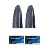 Grl 28X1.5/8X1.1/4 2 Mm Zırhlı Reflektörlü 5101 Bisiklet Dış Lastiği X 2 Adet+Panda İç Lastik Seti