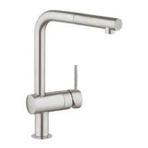 Grohe 32168DC0 Spiralli Paslanmaz Çelik Minta Eviye Bataryası