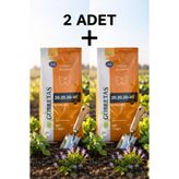 GÜBRETAŞ 20.20.20 Me 2 ADET NPK Gübresi 1 KG Azot, Fosfor, Potasyum+Me