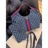 Gucci Logo Detaylı Ithal Çanta - Mavi