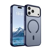 Güçlü Manyetik Telefon Kılıfı, iPhone 18 Pro Max; 17 Pro Max, [mag-Safe ile Uyumlu] [askeri Düzey Düşme Koruması] [güçlü Silikon Kenarlar] Ince Yarı Saydam Mat Koruyucu Kılıf (Lacivert) - Çok Renkli