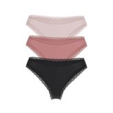 Guess Basic Microfiber Kadın Brief 3'Lü Külot Paketi O5RG21KBS50, Pembe, M