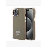 Guess Grained Triangle iPhone 15 Magsafe uyumlu Kılıf
