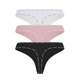 Guess Kadın 3'lü Basic Thong Külot Seti, Çok Renkli, XS