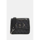Guess Kadın Siyah Izzy 4g Logolu Mini Çapraz Çanta - Antrasit