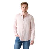 Guess Napa Erkek Keten Regular Fit Gömlek M6GH59W1827, Pembe, XL