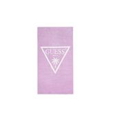 GUESS Üçgen Palmiye Logolu Plaj Havlusu, Mor, %100 Pamuk, Unisex