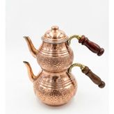 Gül Bakır Çaydanlık (Büyük)