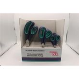 Gül Yeşil Saplı Set Makas - Renkli