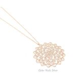 Güler Yüzlü Silver 3.3 CM YAŞAM ÇİÇEĞİ GÜMÜŞ KOLYE