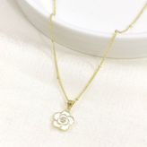 Güler Yüzlü Silver İTHAL MİNELİ GÜL GÜMÜŞ KOLYE 40+5CM