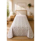 Güliz Çift Taraflı Tek Kişilik Kırlentsiz Tek Pike 160X220 Cm Pudra