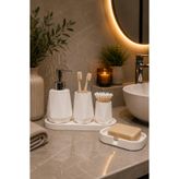 gülmora 5 Parça Dekoratif Lüks Banyo Seti