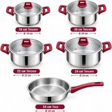 Gülsan Gülsu Çelik Tencere Seti 9 Prç - Inox