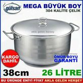 Gülsan Mega 38 cm 26 lt Çelik Tencere
