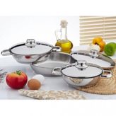 Gülsan Omlet Set 6 Parça Sahan Seti Çelik Kapak