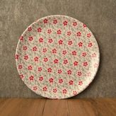 Gültaş Melamin 25 cm Melamin Büyük Pasta Tabağı 12 Adet Desen : Bahar Bordo - 25 x 25 cm