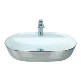 Gümüş Beyaz 60Cm Tezgah Üstü Çanak Lavabo