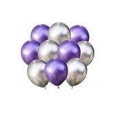 Gümüş-mor Krom Balon 50 Adet