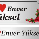 Gümüş renk Kapı İsimliği, Kapı Numarası, Posta Kutusu, İsimliği,Aliminyum Levha