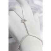 Gümüş Renk Pirinç Zirkon Taşlı Yıldız Model Şahmeran - Ebj260612w44019