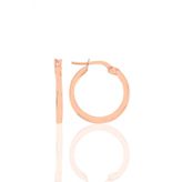 Gümüş rose 20 mm şarnel halka küpe
