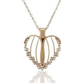 Gümüş Rose Kalpli İsimli Bayan Kolye SL4351