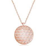Gümüş Rose Yaşam Çiçeği Kolye SL4690