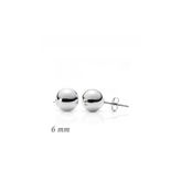 Gumush EA1160219 6 mm Gümüş Top Küpe
