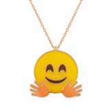 Gumush Rose El Sallayan Emoji Bayan Gümüş Kolye
