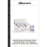 Günlük Kullanım Makyaj Gereci Nostaljik Obje Taşlı Istanbul Tasarımı El Aynası Ince ALK2471A