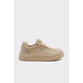 Günlük Taşlı Kadın Sneaker - Bej