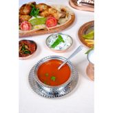 Gür Bakır Iç-Dış Kalaylı Bakır Yemek Tabağı Beyran Tabağı - Çukur - Kalaylı Beyaz
