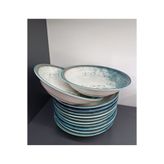 Güral GÜRAL PORSELEN MERMER DESEN 19 CM (büyük) 12 ADET ÇUKUR YEMEK TABAK