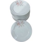 Güral Porselen 6'Lı Sedef 20 Cm Düz Tabak Tek Çiçek 1208