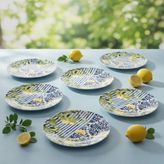 Güral Porselen Camelia Lemon 6 Parça 20 cm Pasta Takımı 55742 - Renk - Sarı - Mavi