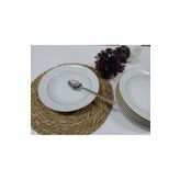 Güral Porselen Mat Yaldızlı 22 CM 6'lı Çukur Yemek Tabağı