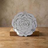 Güral Porselen Rose Premium Yaldızlı Çiçek Şekilli Dekoratif Porselen Tabak 21 cm