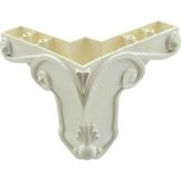 Gürçay Mobilya Ayağı Plastik Aslan Beyaz 9cm (4 Adet)